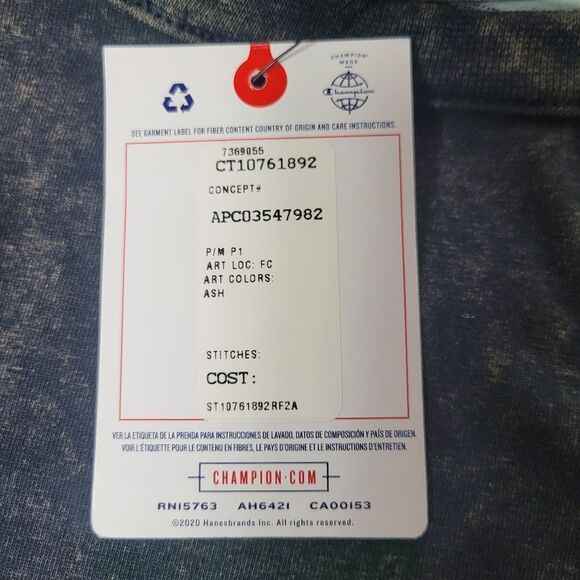 Champion Men’s T Shirt Size L Santa Cruz California Gray Vintage Wash New - Picture 6 of 9